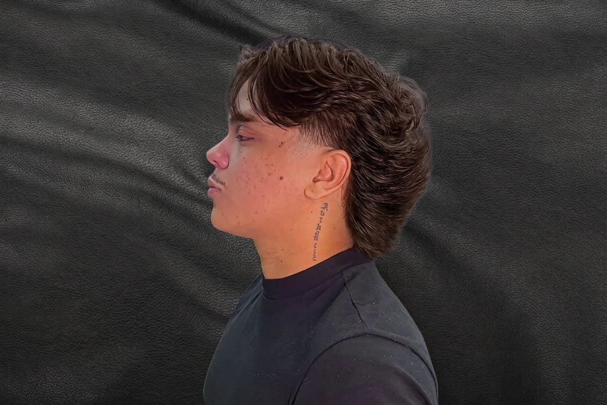 Corte Mullet feito na Barbearia Silverado, Jardim América, Goiânia